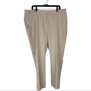 Alex Marie Tan Dress Slacks with Flat Front and Tapered Leg